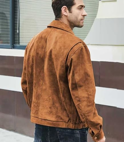 Men’s suede jackets in soft premium suede leather with refined casual styling, tailored fit and timeless everyday outerwear appeal.