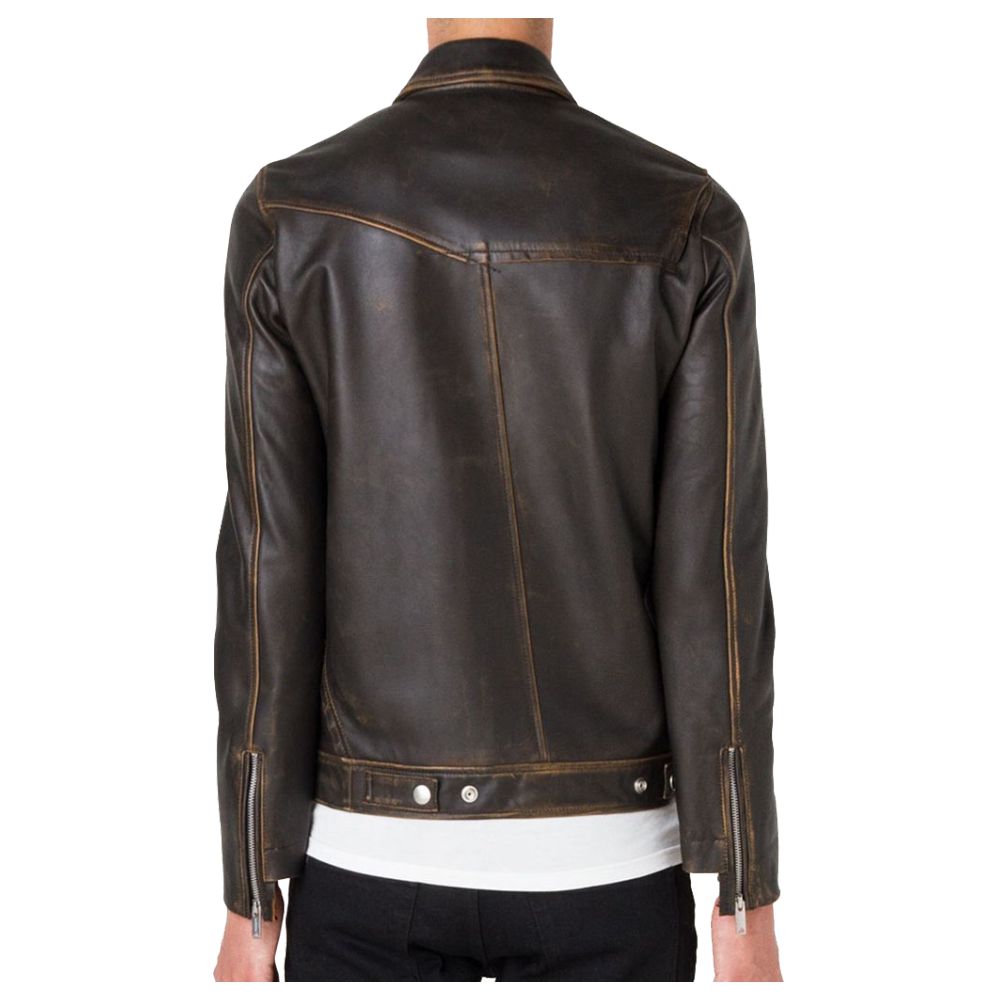 Vintage Cracker Biker Jacket - AMSEL LEATHERS