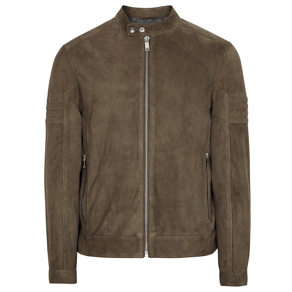 Men Motorcycle Rider Suede Leather Jacket - AMSEL LEATHERS