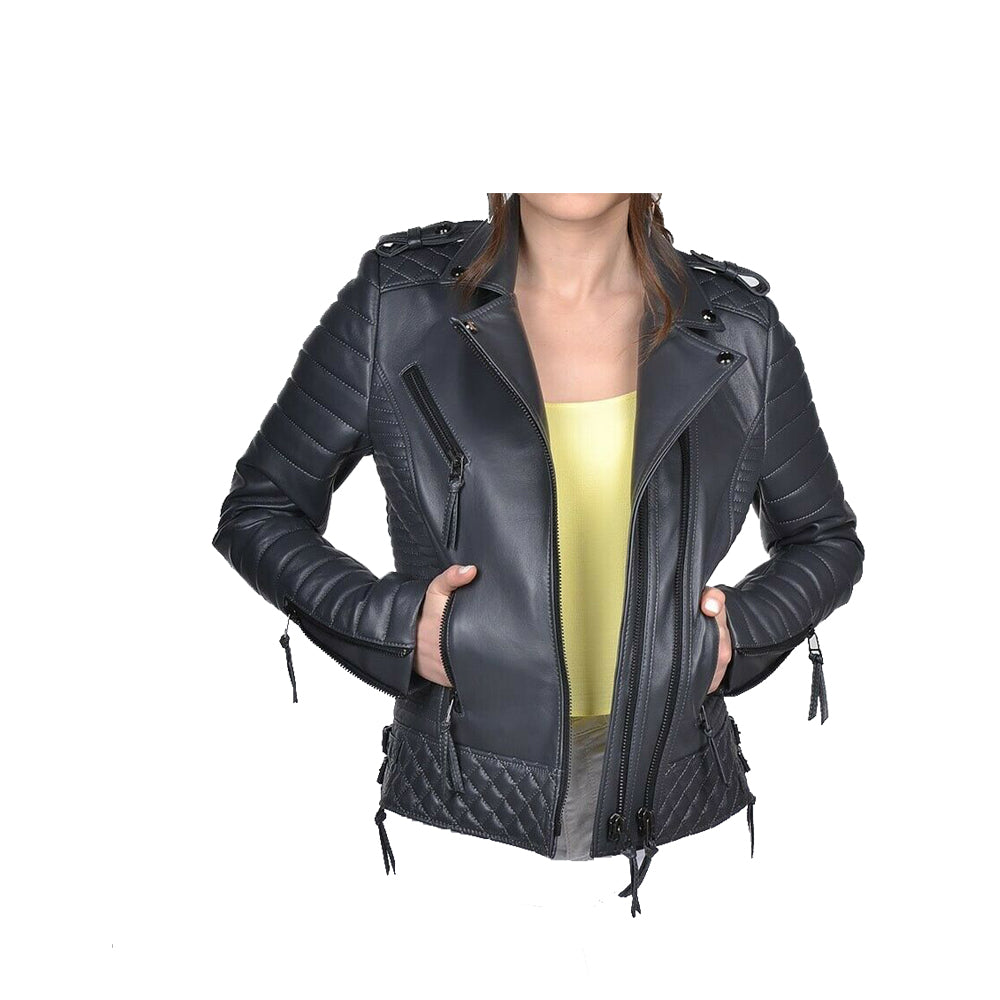 STUNNING WOMEN LEATHER JACKET - AMSEL LEATHERS