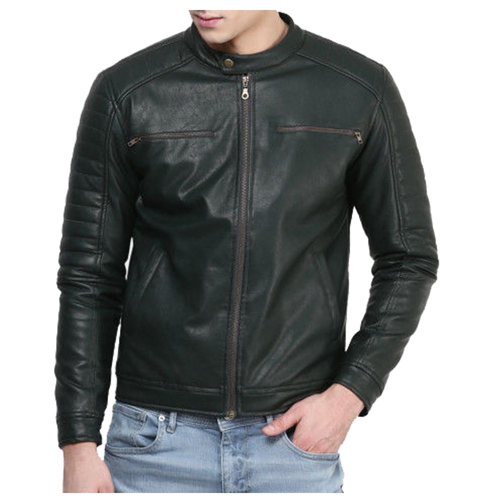 Slim Fit Racer jacket - AMSEL LEATHERS