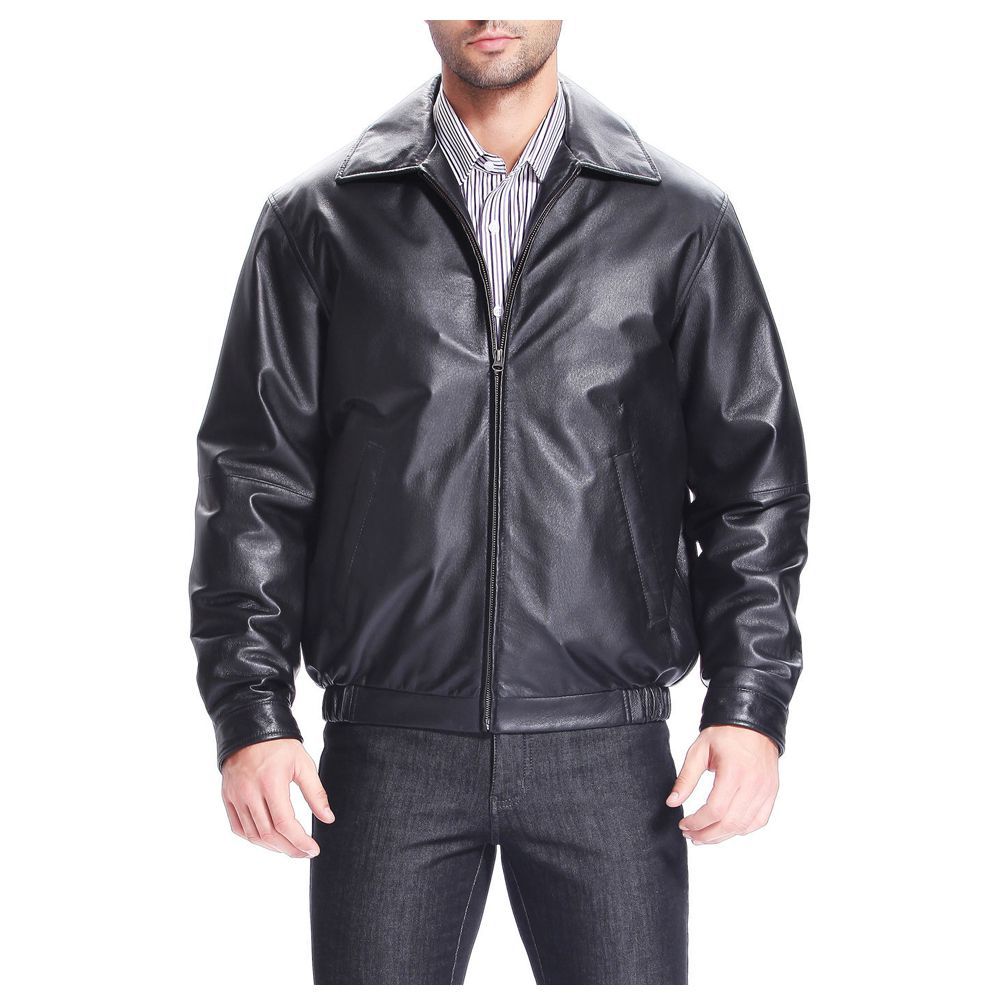 Men Blouson Aviator Leather Jacket - AMSEL LEATHERS