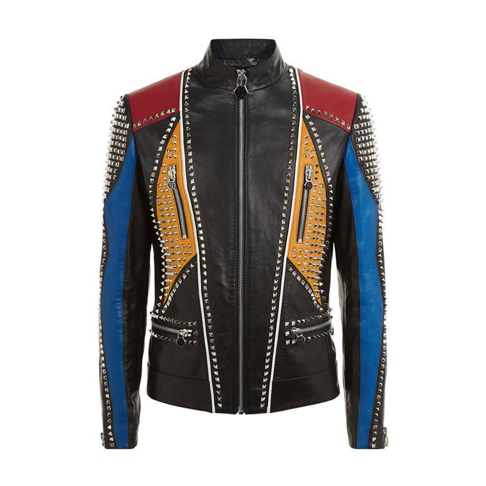 Mens Leather Jacket Multi Color Fashion Leather Jacket - AMSEL LEATHERS