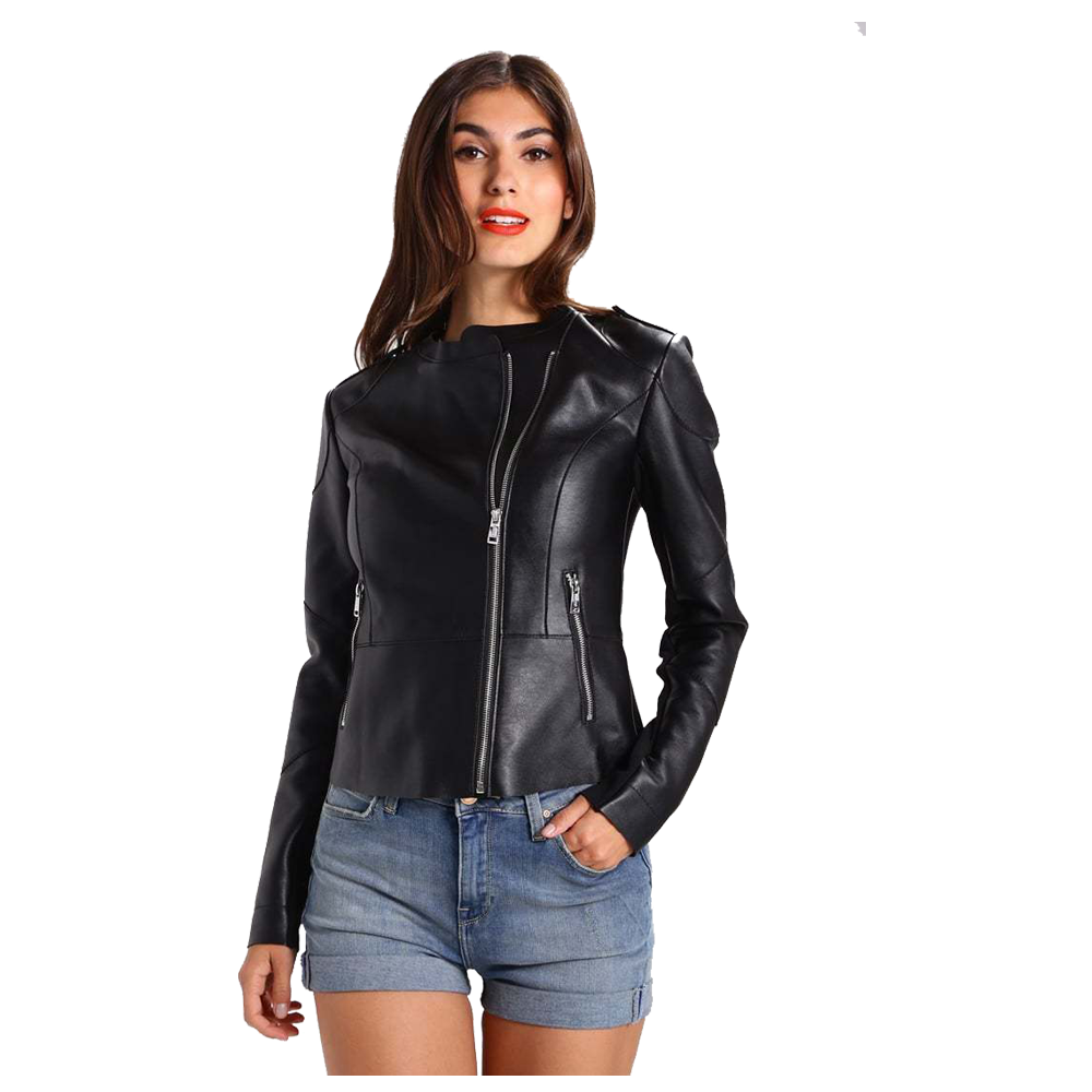 Women Elegant Fashion Leather Jacket - AMSEL LEATHERS