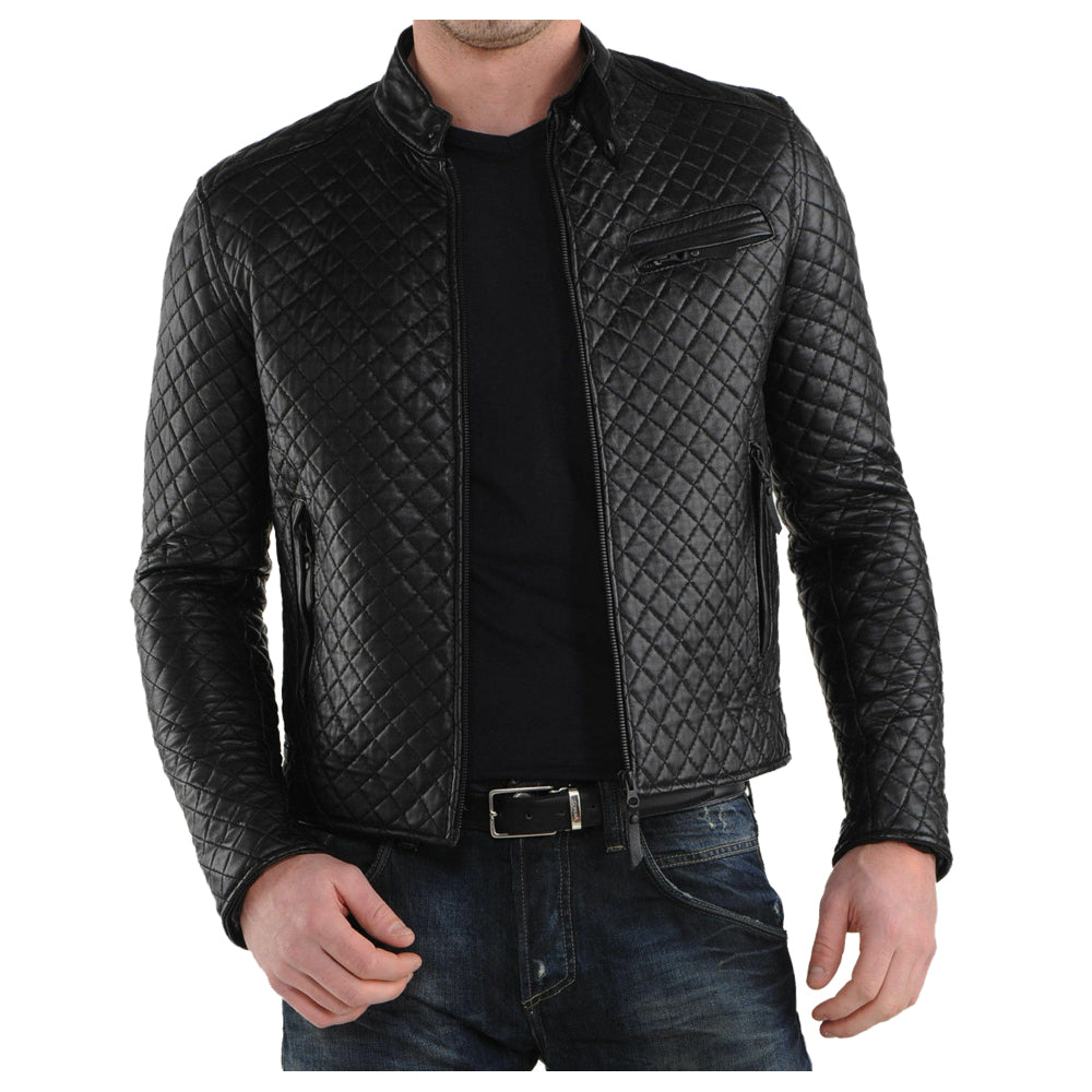 Men Motorcycle Stylish Bomber Jacket - AMSEL LEATHERS