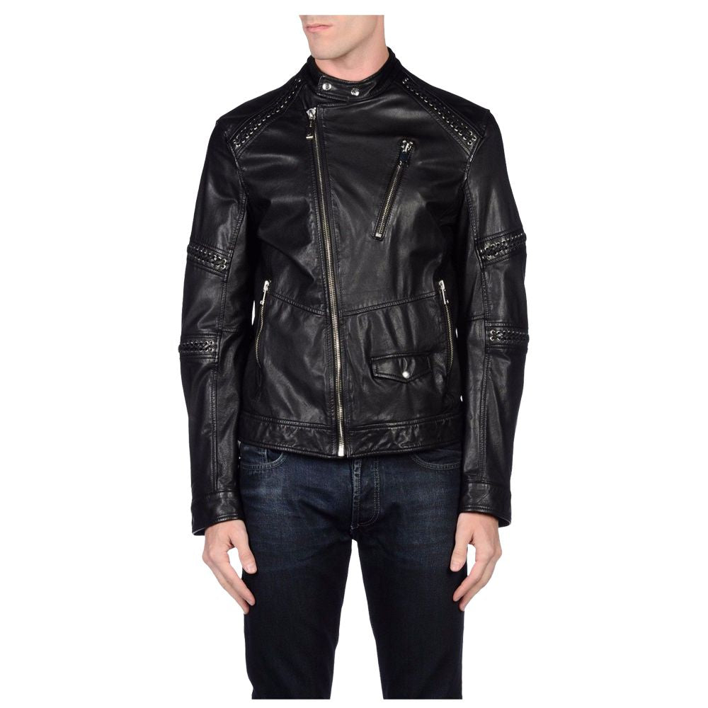 Men Real Leather Moto Racer Biker jacket - AMSEL LEATHERS