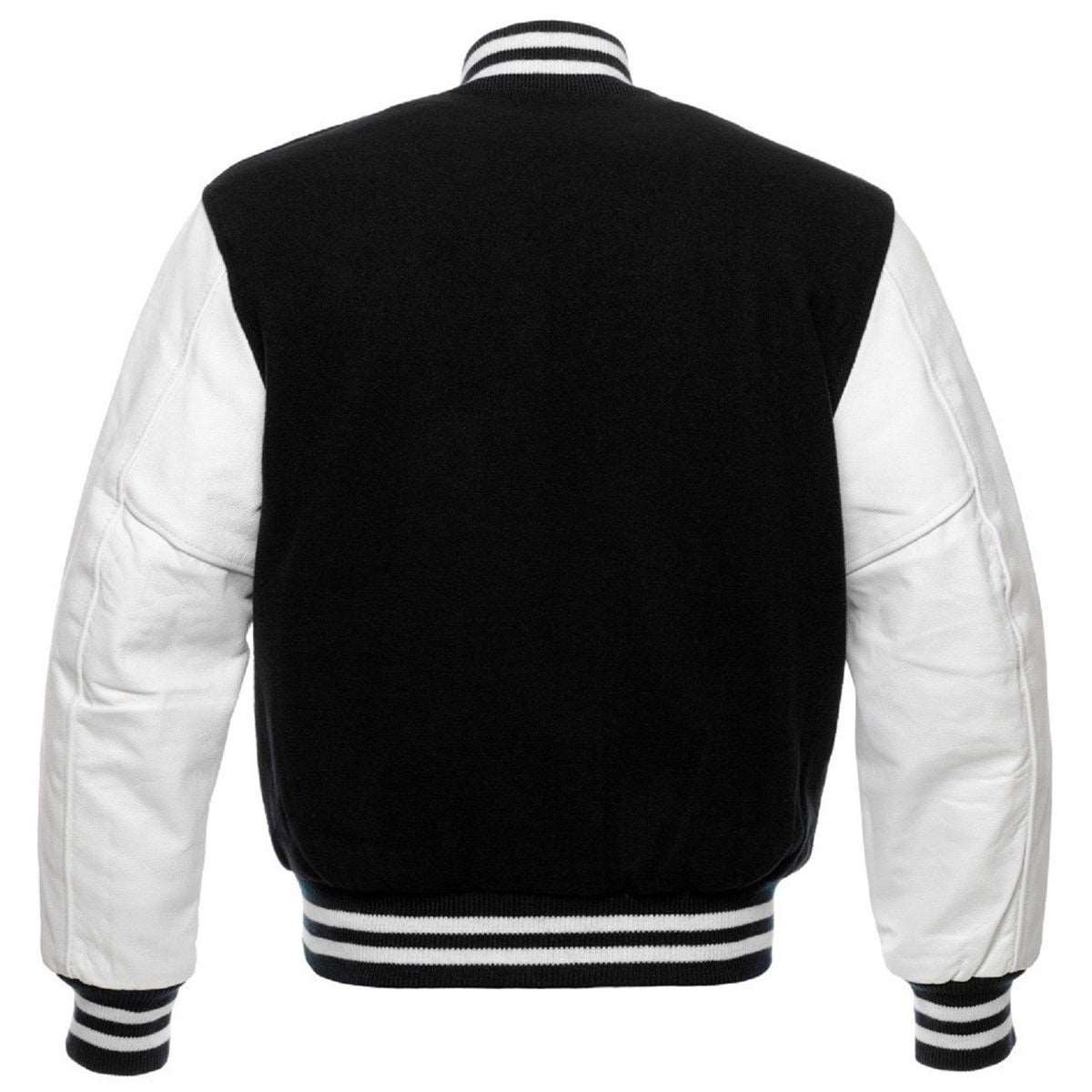 Black and White Premium Varsity Jacket - AMSEL LEATHERS