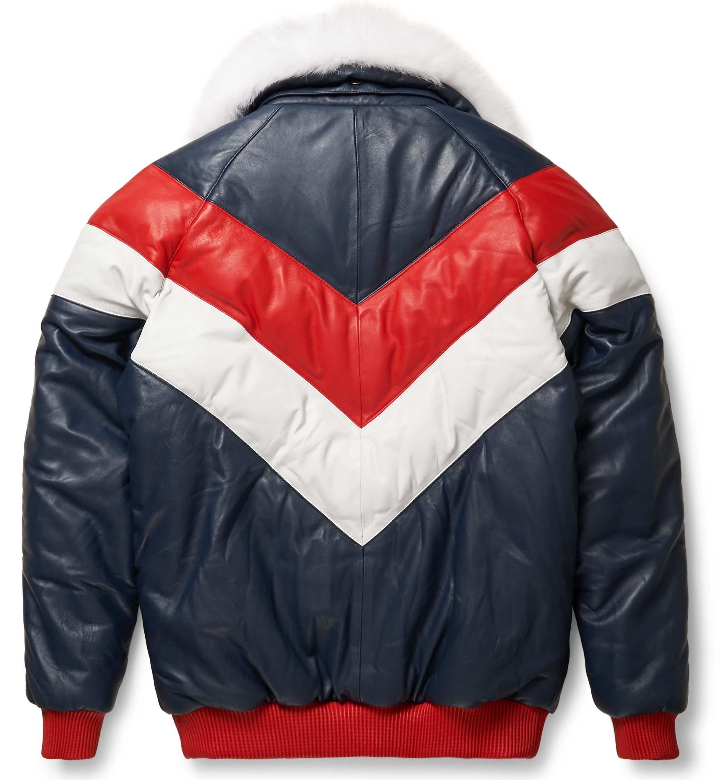 • fox collar bomber jacket detail close up
