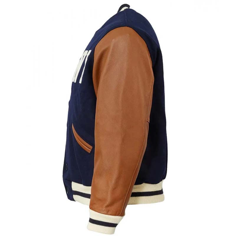 1940 NY Yankees Varsity Blue and Brown Jacket - AMSEL LEATHERS