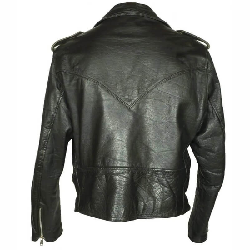 Men’s 1960s Motorcycle Belted Black Leather Jacket - AMSEL LEATHERS