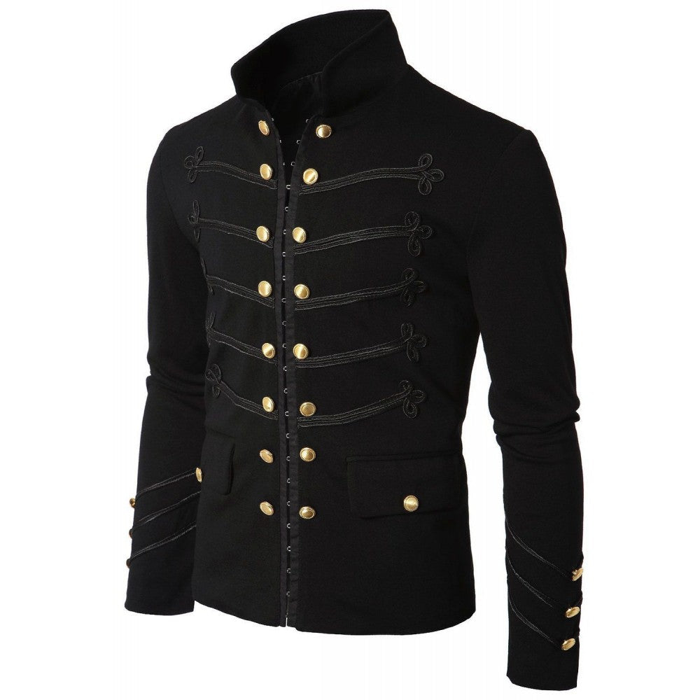 Napoleon Hook Military Goth Jacket - AMSEL LEATHERS