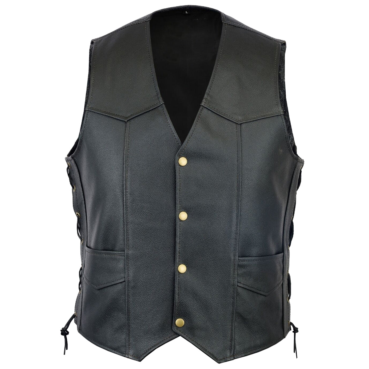 Men Classic Embossed Eagle Motorcycle Waistcoat - AMSEL LEATHERS