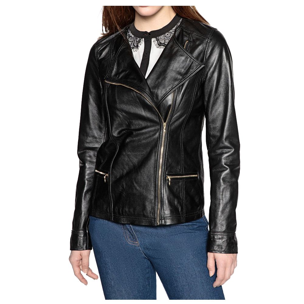 WOMEN SOFT GENUINE LEATHER MOTORCYCLE LEATHER JACKET - AMSEL LEATHERS