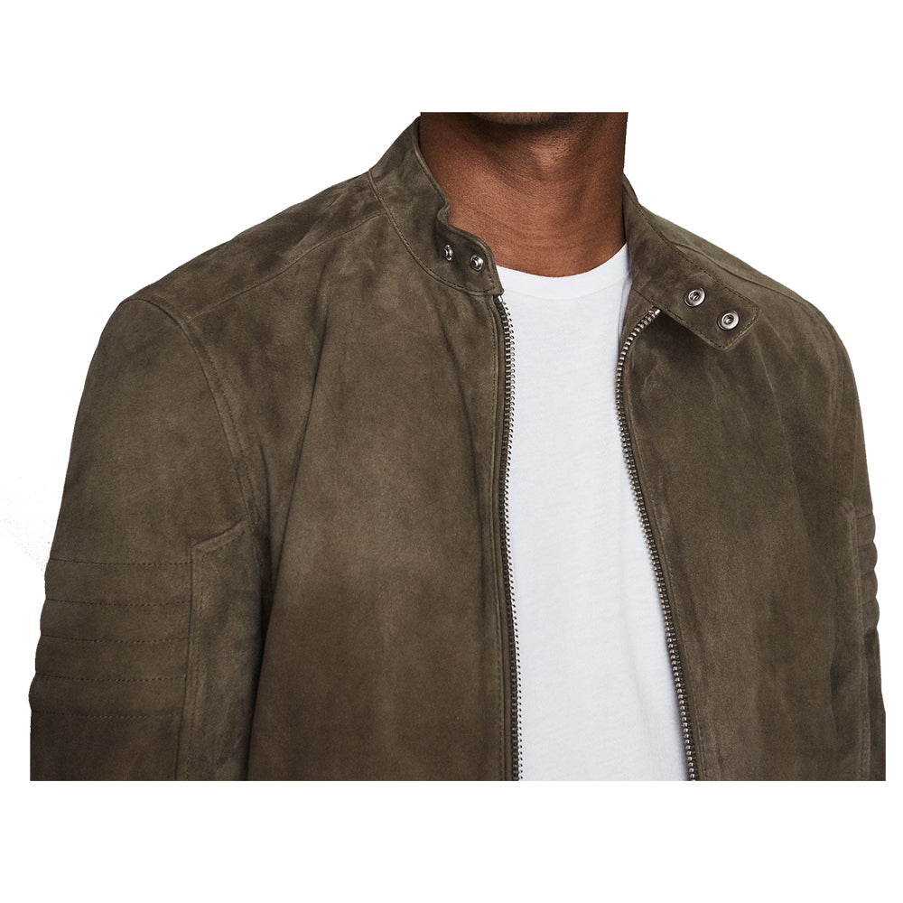 Men Motorcycle Rider Suede Leather Jacket - AMSEL LEATHERS