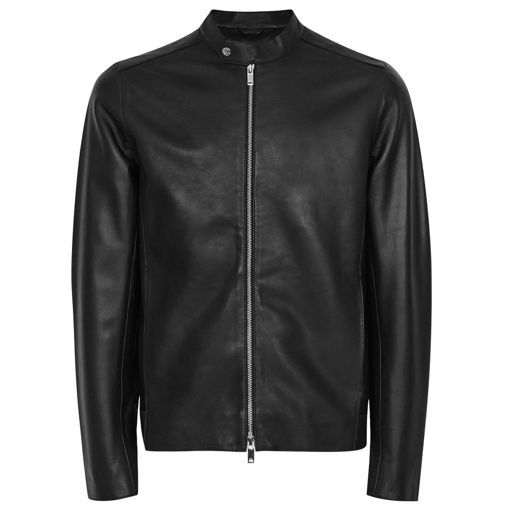 Men Leather Cafe Racer Jacket - AMSEL LEATHERS