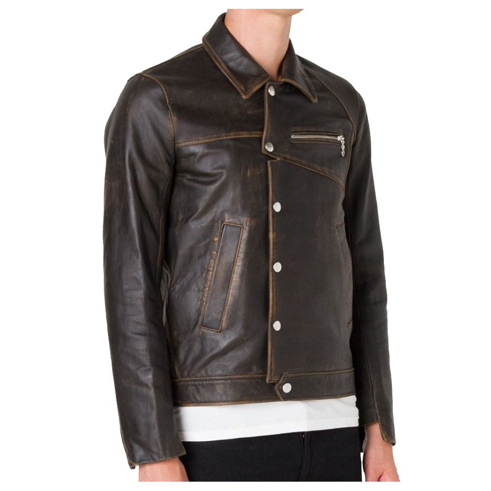 Vintage Cracker Biker Jacket - AMSEL LEATHERS