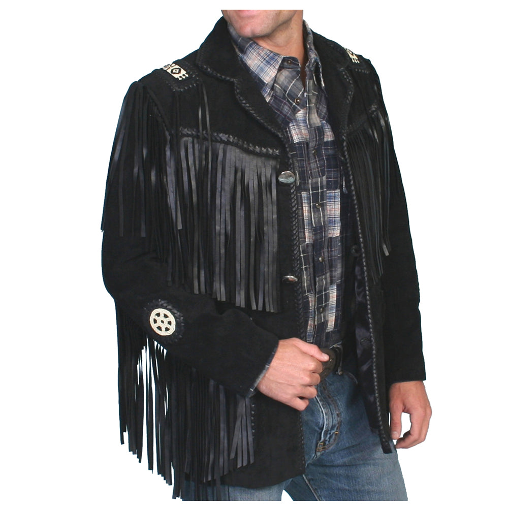 Men Western Cowboy Genuine Leather Jacket - AMSEL LEATHERS