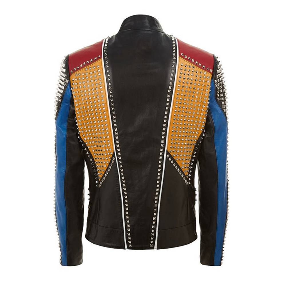 Mens Leather Jacket Multi Color Fashion Leather Jacket - AMSEL LEATHERS