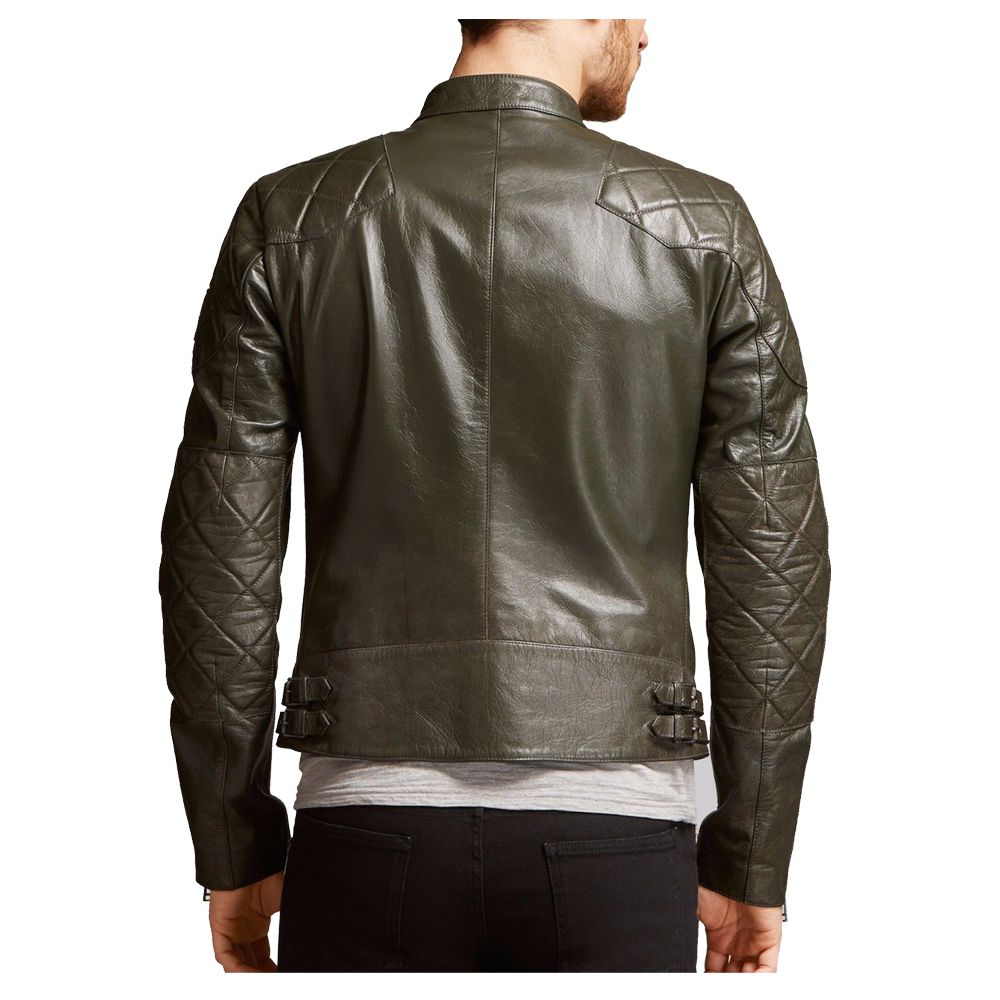 Men Vintage Waxed Biker Fashion Leather Jacket - AMSEL LEATHERS