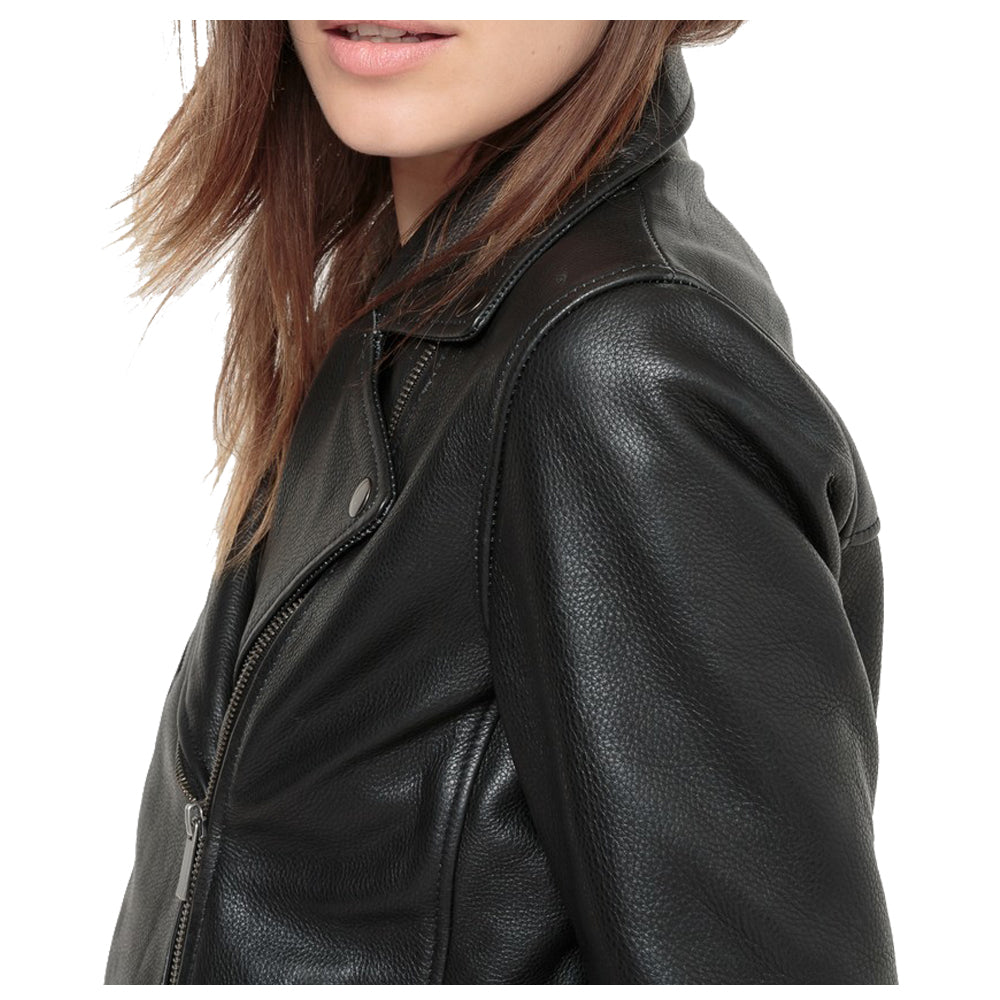 Women Lambskin Black Leather Jacket - AMSEL LEATHERS