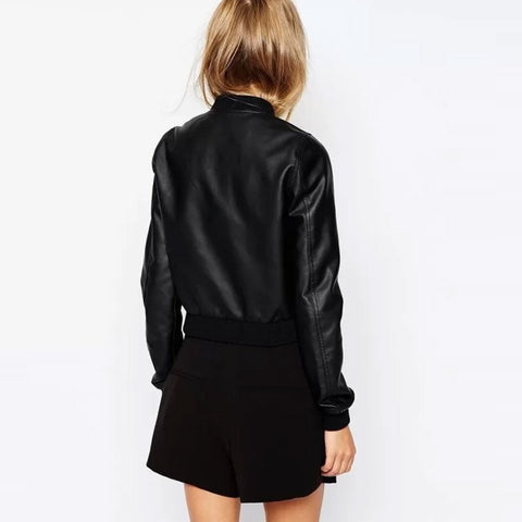 • ribbed collar bomber jacket detail close up
