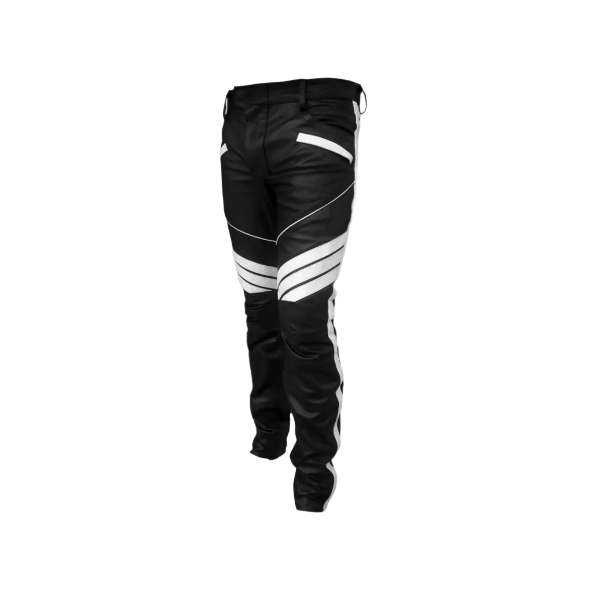 Men's Slim Fit Lambskin Leather Biker Pants - Stylish & Durable