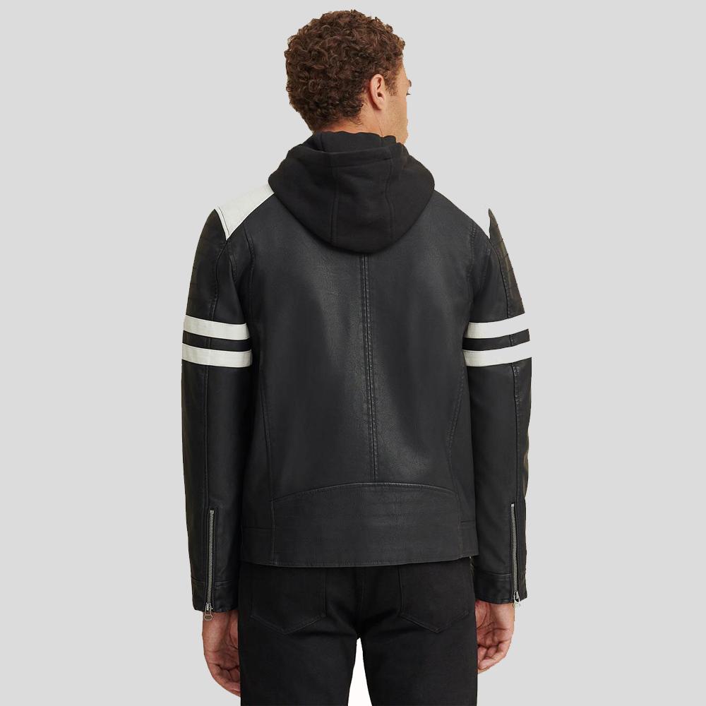 • mens motorcycle jacket zipper detail close up
