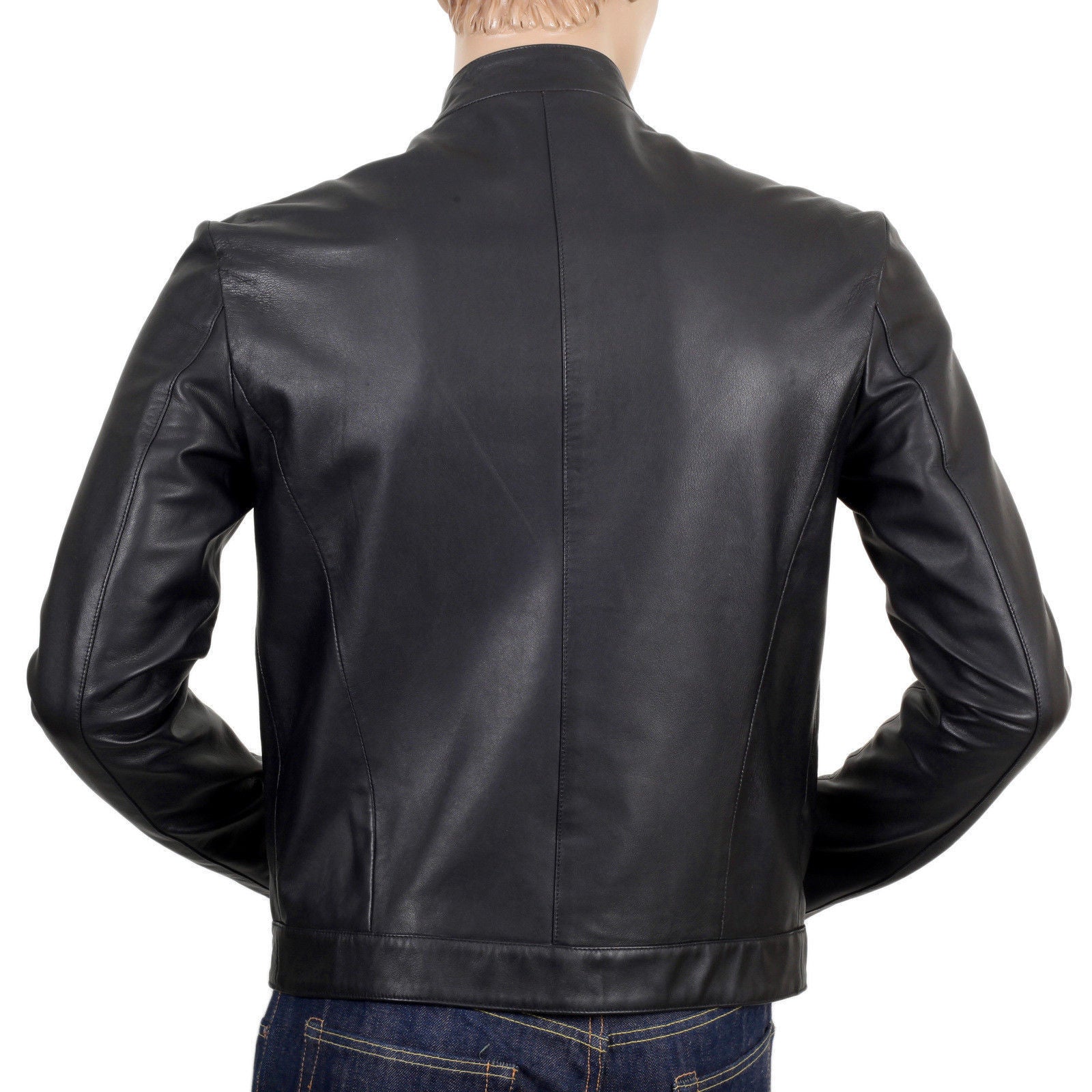 New Men's top Black Soft Cowhide Leather Studded Jacket 2021 - AMSEL LEATHERS