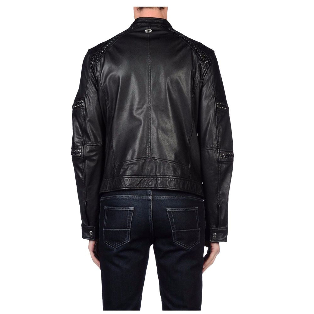 Men Real Leather Moto Racer Biker jacket - AMSEL LEATHERS