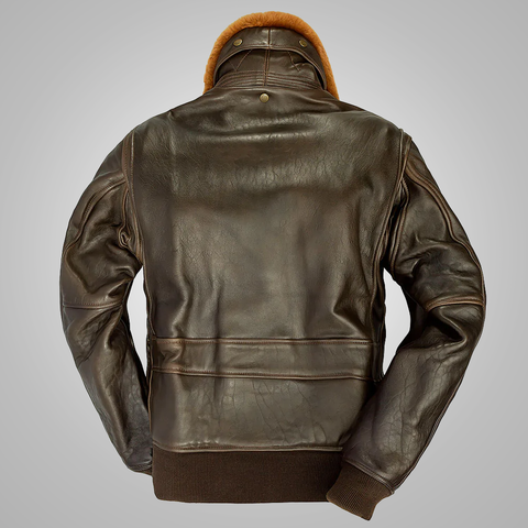 • lambskin aviator jacket shearling collar detail
