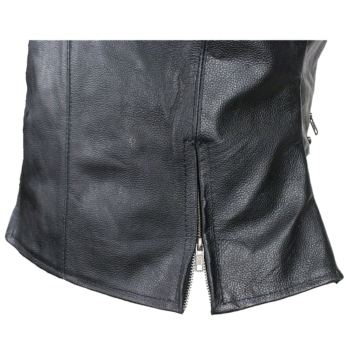 Womens Genuine Cowhide Leathers Motorcycle Vest - AMSEL LEATHERS