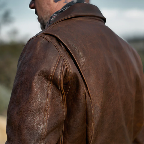 • aviator jacket zipper and collar detail
