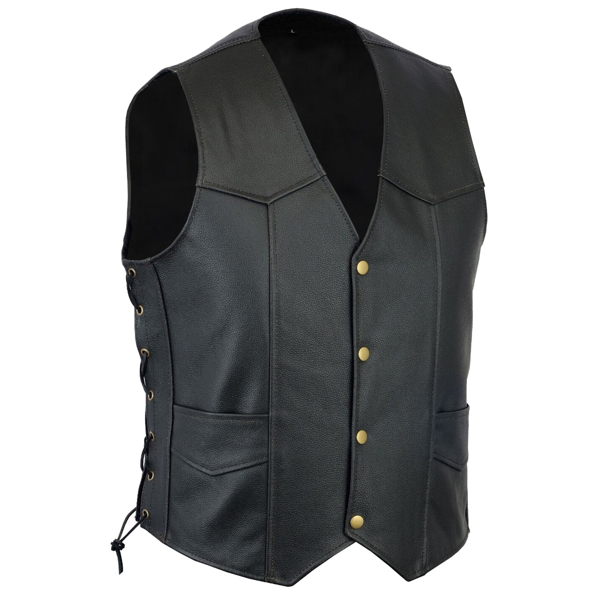 Men Classic Embossed Eagle Motorcycle Waistcoat - AMSEL LEATHERS