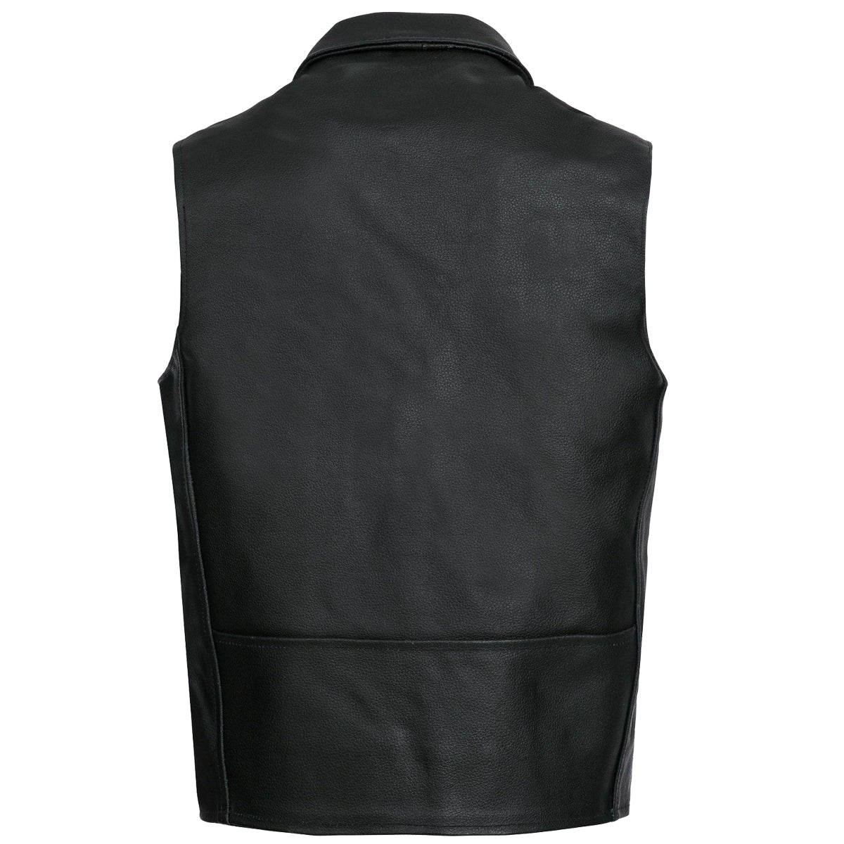 Men Classic Brando Motorcycle Leather Vest - AMSEL LEATHERS