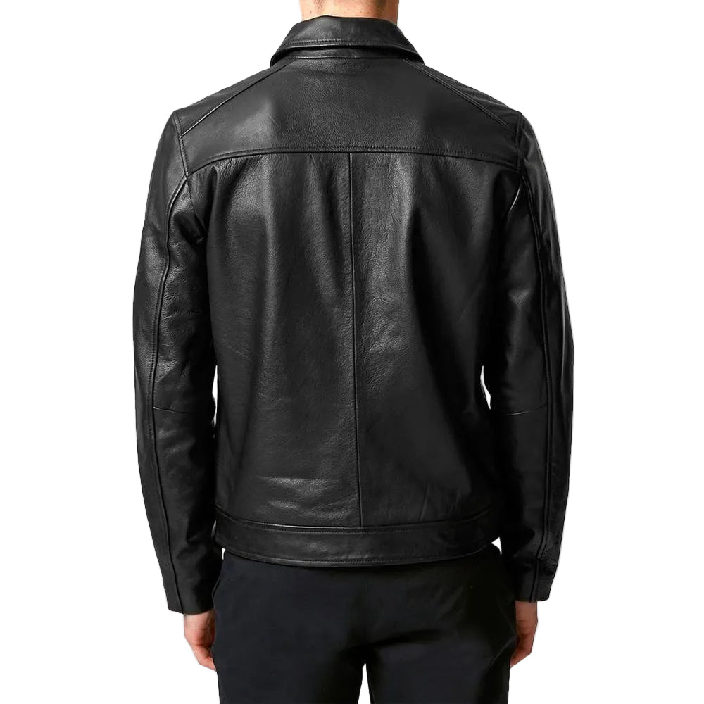 • lambskin motorcycle jacket zipper cuffs close up
