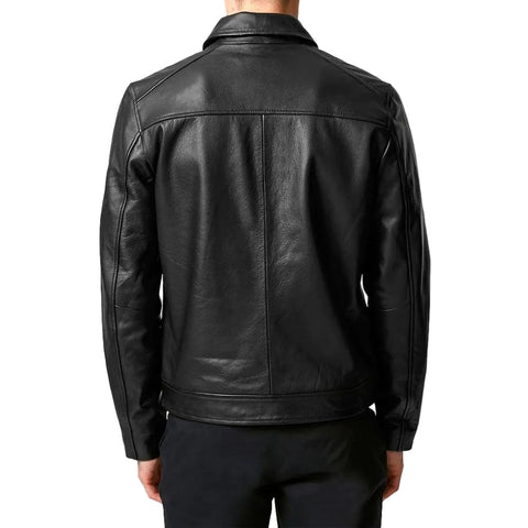 • lambskin motorcycle jacket zipper cuffs close up

