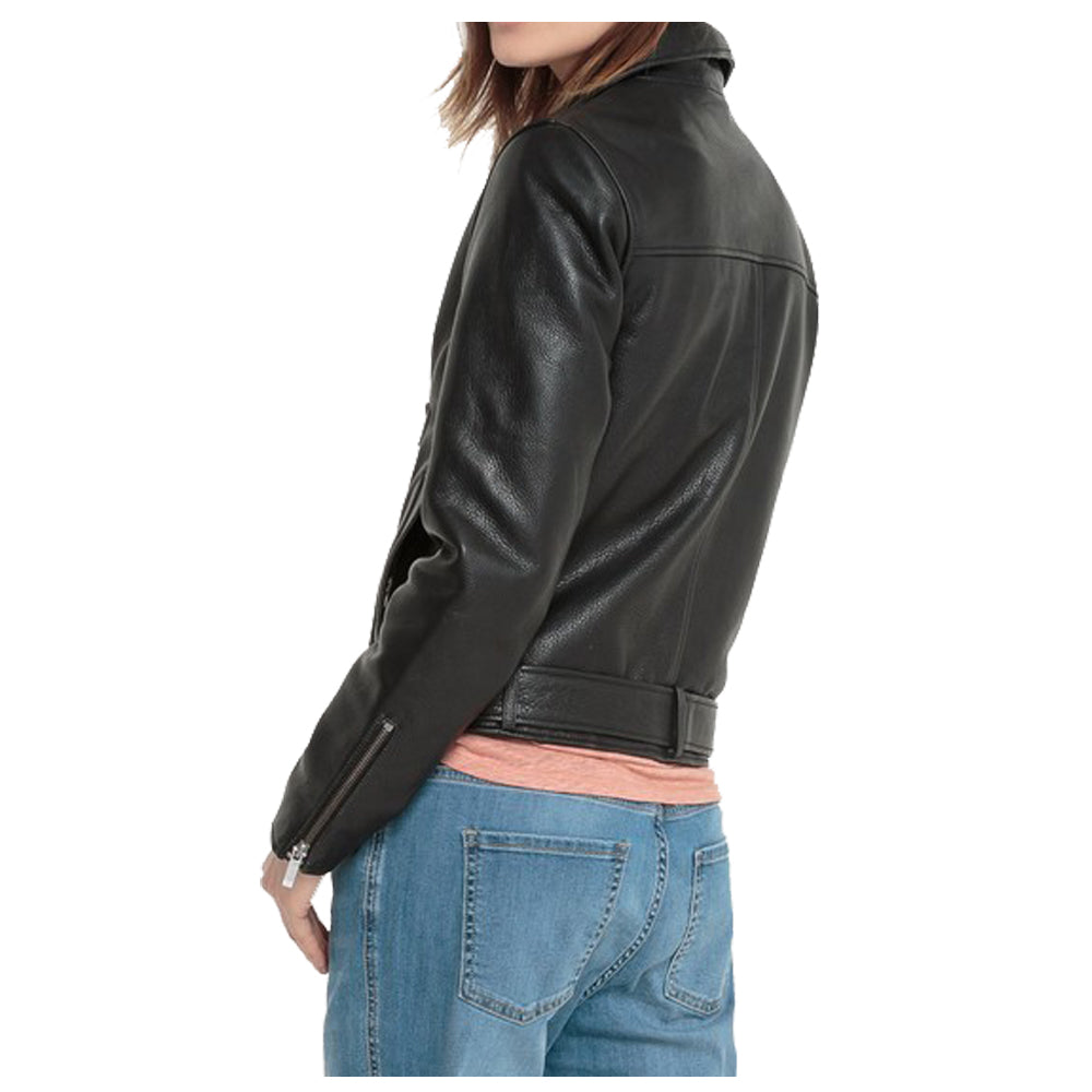 Women Lambskin Black Leather Jacket - AMSEL LEATHERS