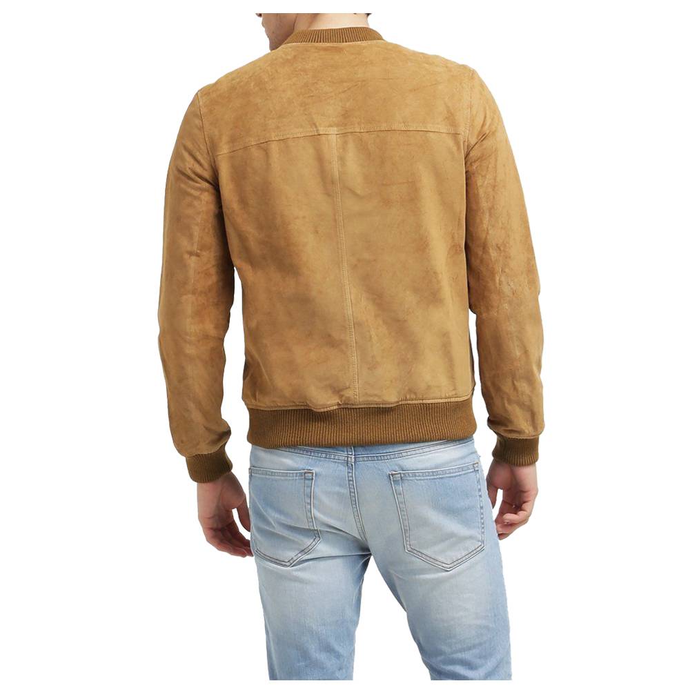 Suede Leather Bomber Jacket - AMSEL LEATHERS