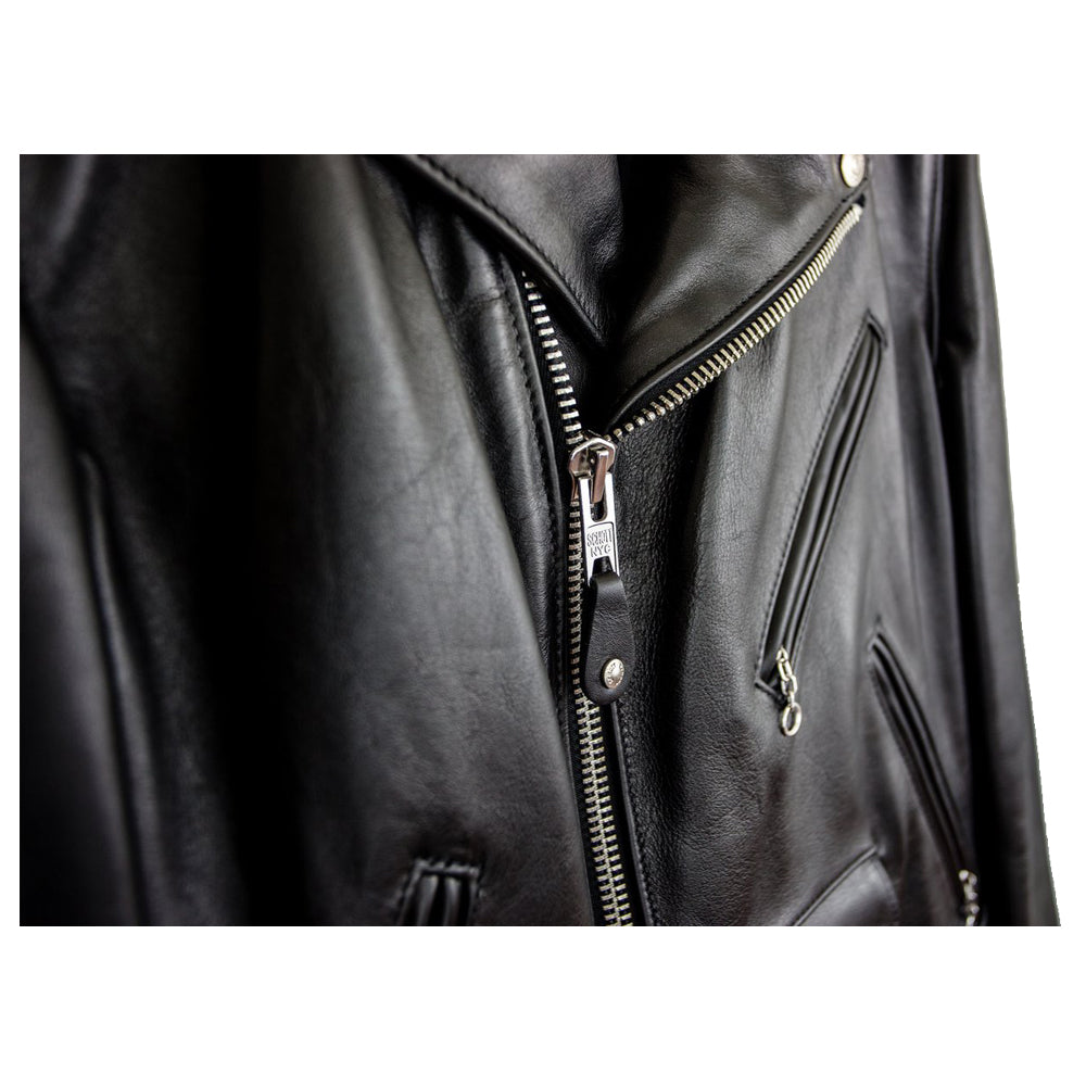 Men Motorcycle Classic Retro Leather Jacket Black Stunning - AMSEL LEATHERS