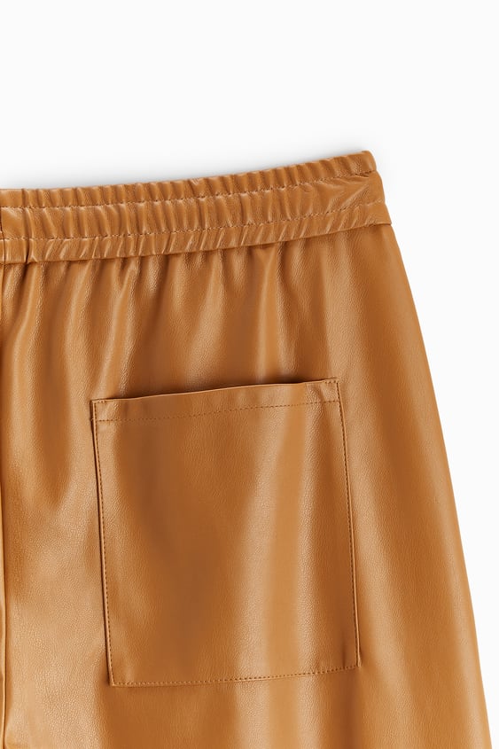 men's brown sheepskin leather pants marlow styling view