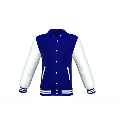 white varsity letterman jacket with leather sleeves henrik side angle