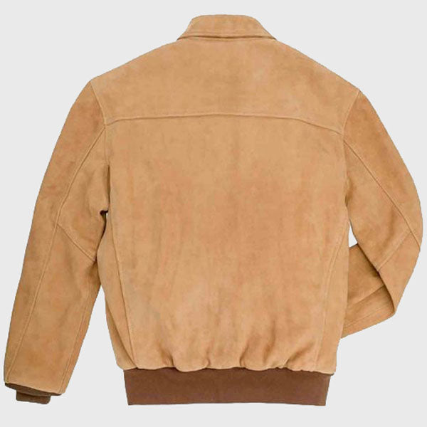 A-2 Flight Gentleman Pilot Suede Bomber Jacket - AMSEL LEATHERS