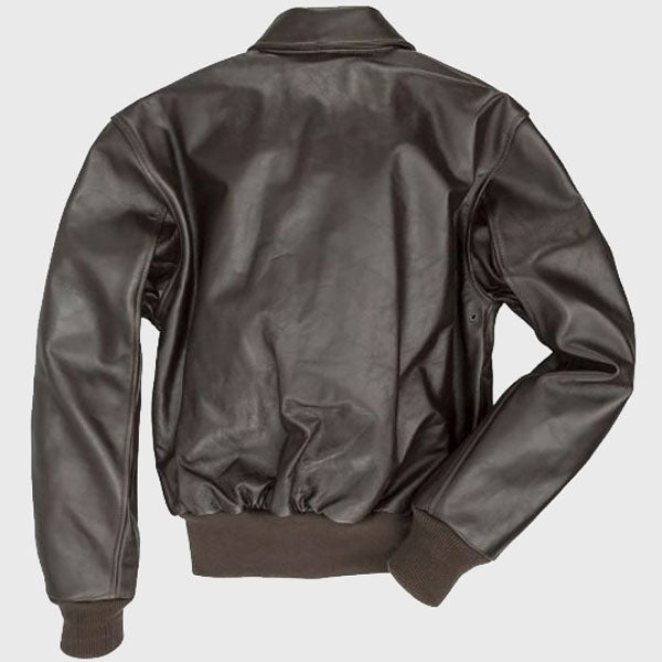 A2 Brown Leather Bomber Jacket - AMSEL LEATHERS