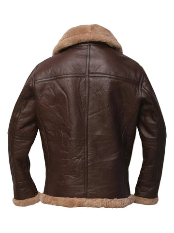 Amsel Bracken brown shearling leather bomber
