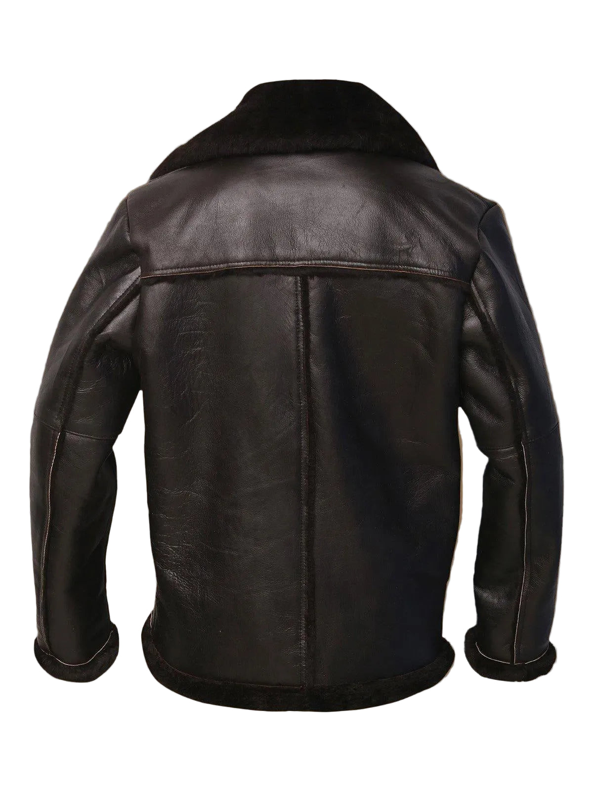 Amsel Brecken black B3 shearling bomber jacket
