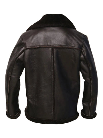 Amsel Brecken black B3 shearling bomber jacket
