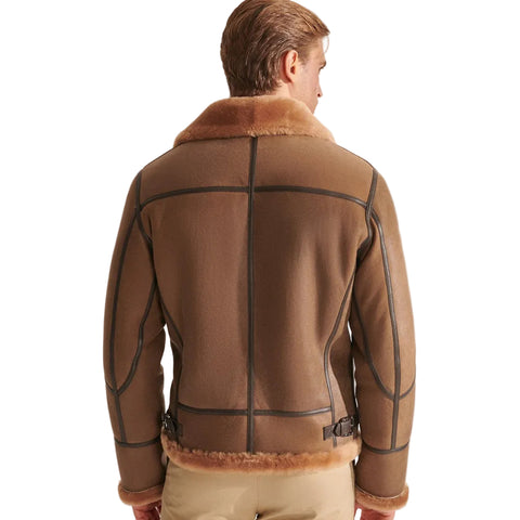 Amsel Camden brown pilot aviator jacket

