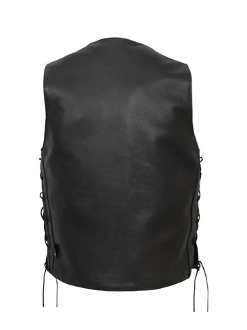 Amsel Dakota black buffalo leather vest
