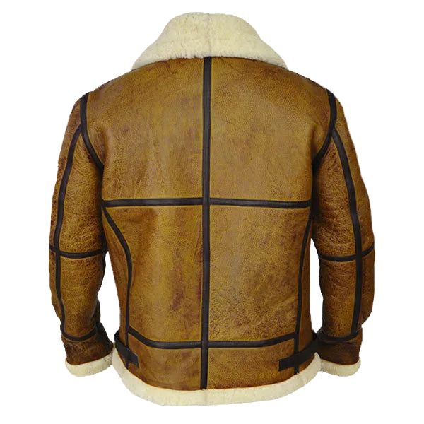 Amsel Hartman brown sheepskin aviator jacket
