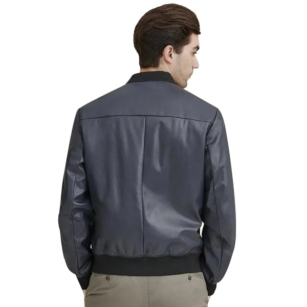 Amsel Nolan vegan leather bomber jacket
